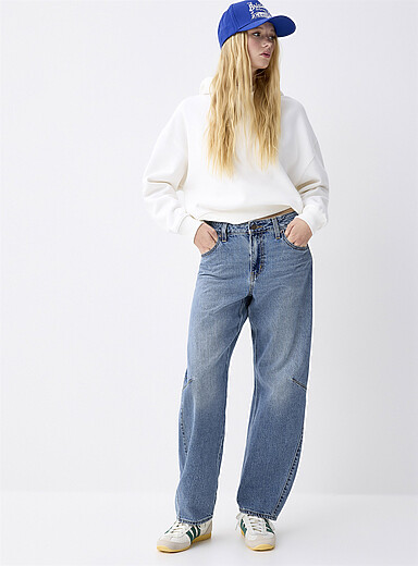 Dad relaxed barrel-leg jean