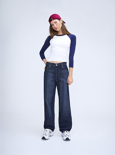 Levi's: Le jean p'pa tr&egrave;s ample Bleu fonc&eacute; - Indigo pour femme