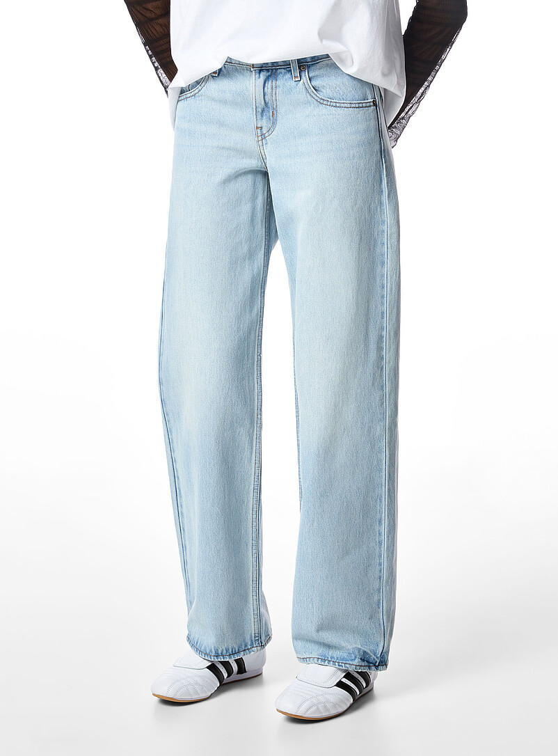 Levi's: Le jean ample taille basse Noir d&eacute;lav&eacute; pour femme
