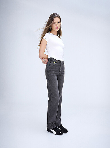 Levi's Oxford Ribcage straight jean for women