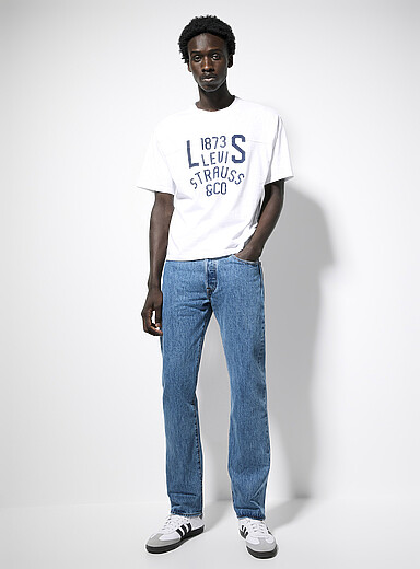 Le jean 501 original bleu moyen <b>Coupe droite</b>