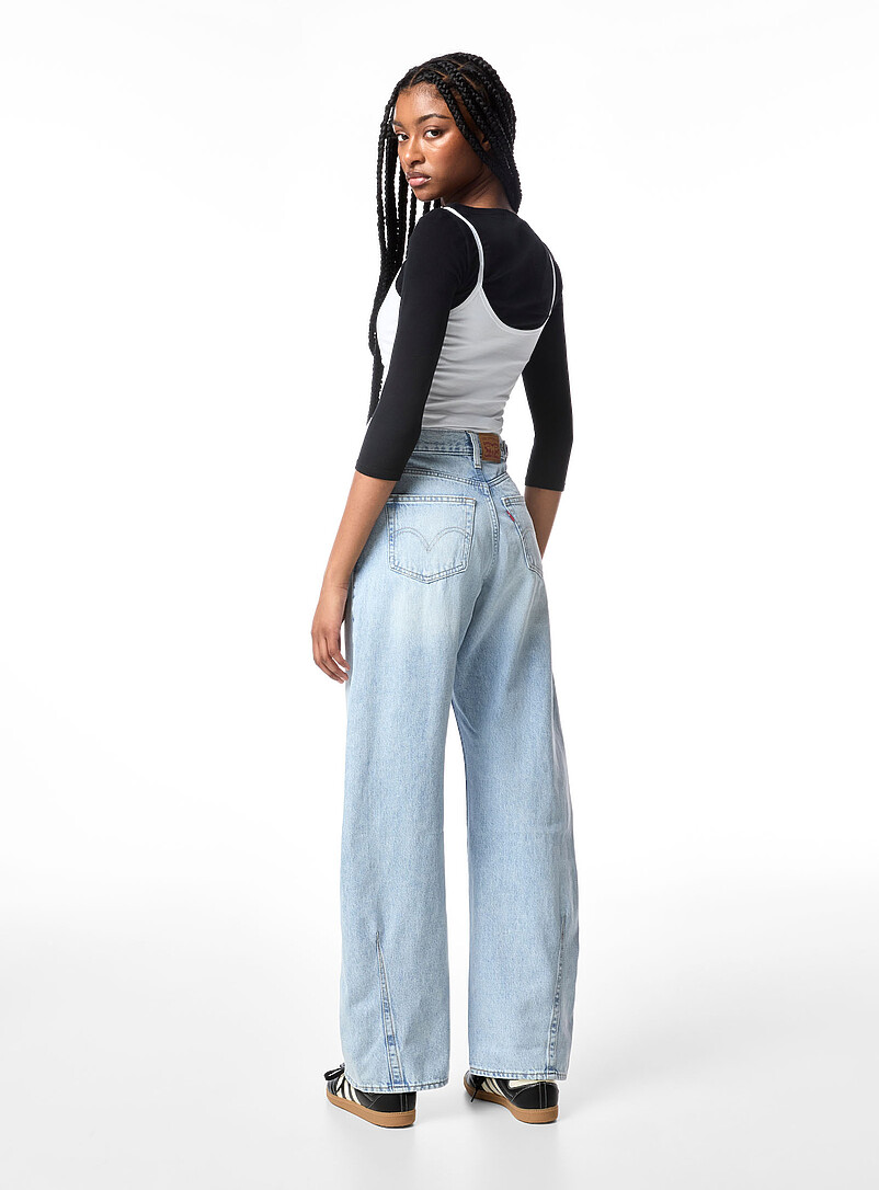 Levi's Indigo/Dark Blue Cinch barrel jean for women