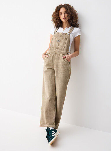 Levi's: La salopette baggy denim Brun clair pour femme