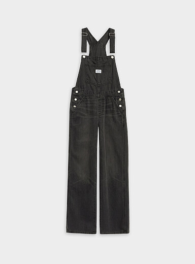 Levi's: La salopette baggy denim Charbon pour femme