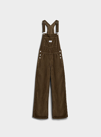 Levi's Chocolate/Espresso Loose corduroy overalls for women