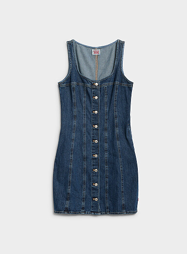 Levi's Blue Audra cami denim mini-dress for women