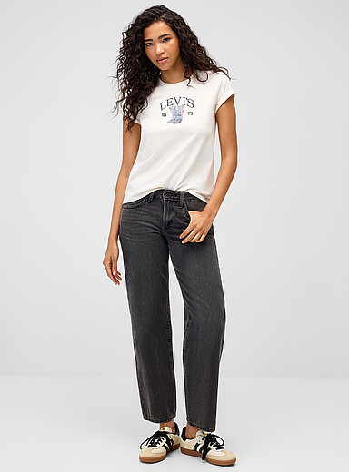 Levi's Black Superlow straight-leg jean for women