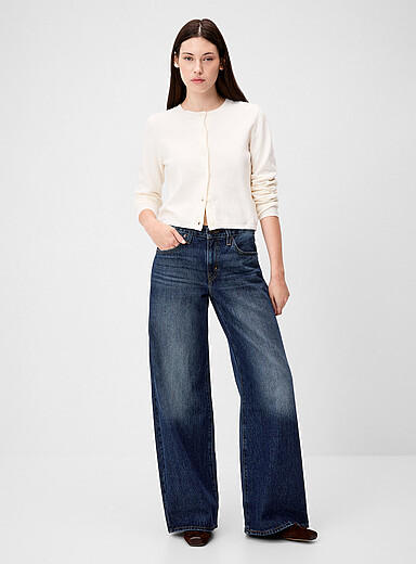 Levi's Dark Wash Middy jean <b>Fit: Wide leg, mid rise</b> for women