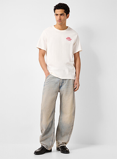 Bleached blue jean <b>Barrel fit</b>
