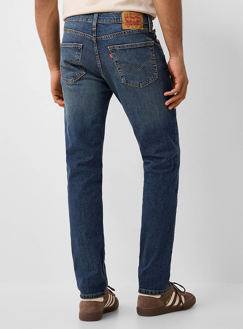 Levi's: Le jean bleu moyen 511 <b>Coupe &eacute;troite</b> Bleu pour homme