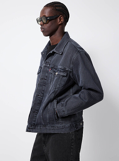 Chevron weft Trucker jacket
