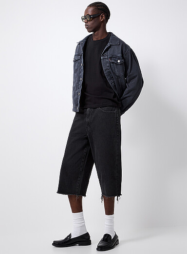 Faded denim 478 capris <b>Baggy fit</b>