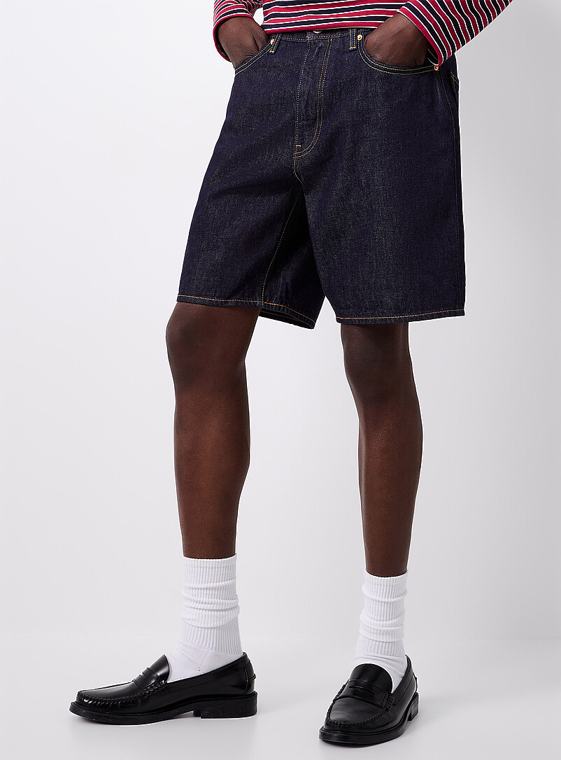 Levi's: Le short 468 denim ample Bleu p&acirc;le - Bleu ciel pour homme