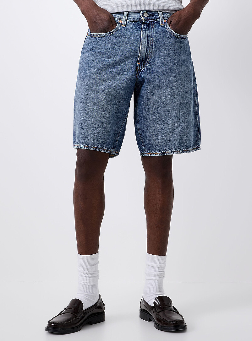 Levi's Black Loose medium-blue jean short for men