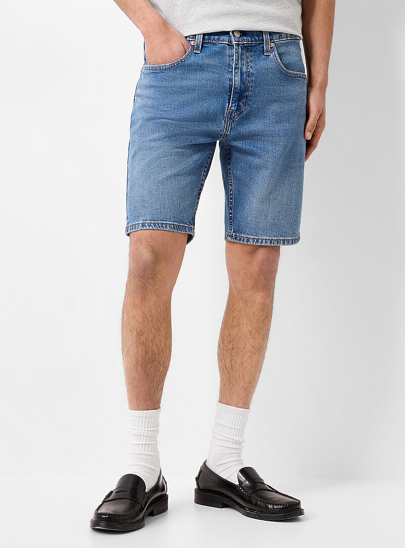 Levi's Blue Medium blue 412 jean Bermudas for men