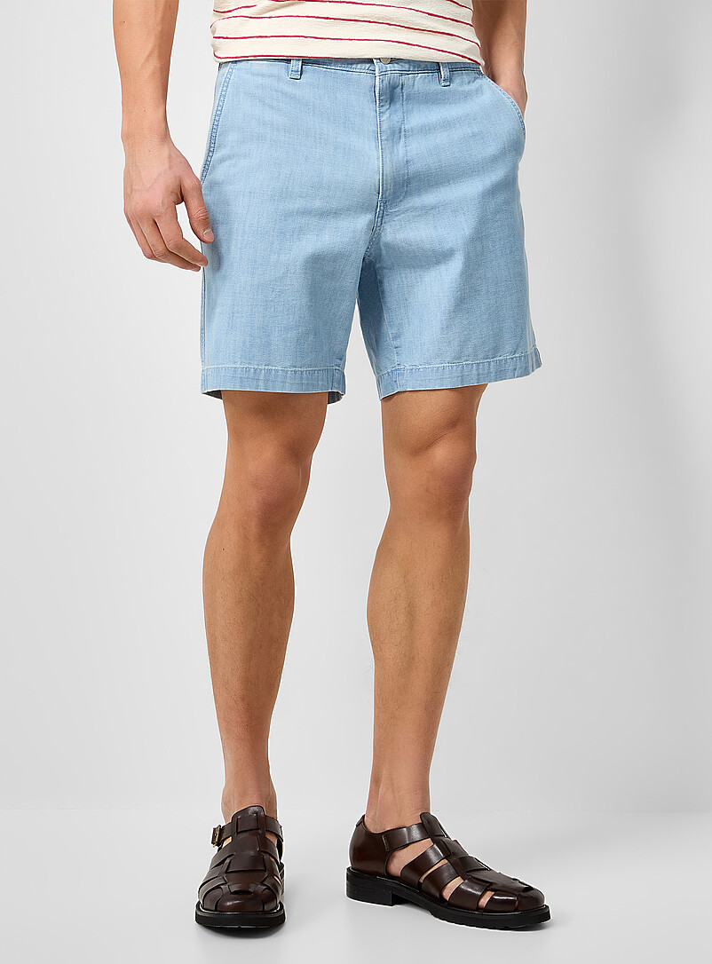Levi's: Le short denim l&eacute;ger Bleu p&acirc;le - Bleu ciel pour homme