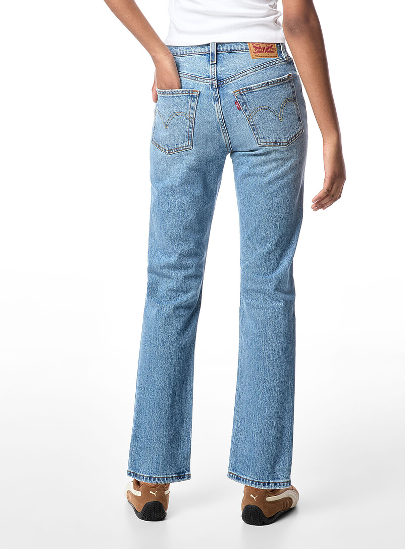 Levi's: Le jean 501 Original Bleu p&acirc;le d&eacute;lav&eacute; pour femme