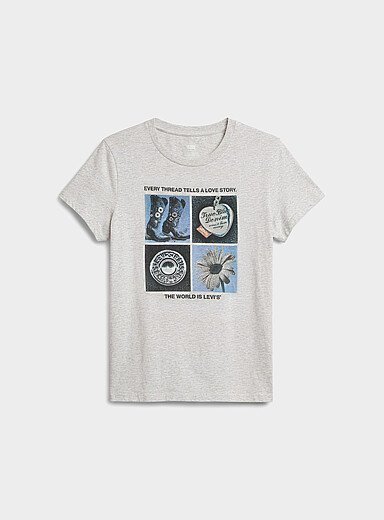 Le t-shirt carr&eacute; imprim&eacute; western