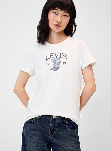 Levi's Patterned White Western print boxy-fit T-shirt for women
