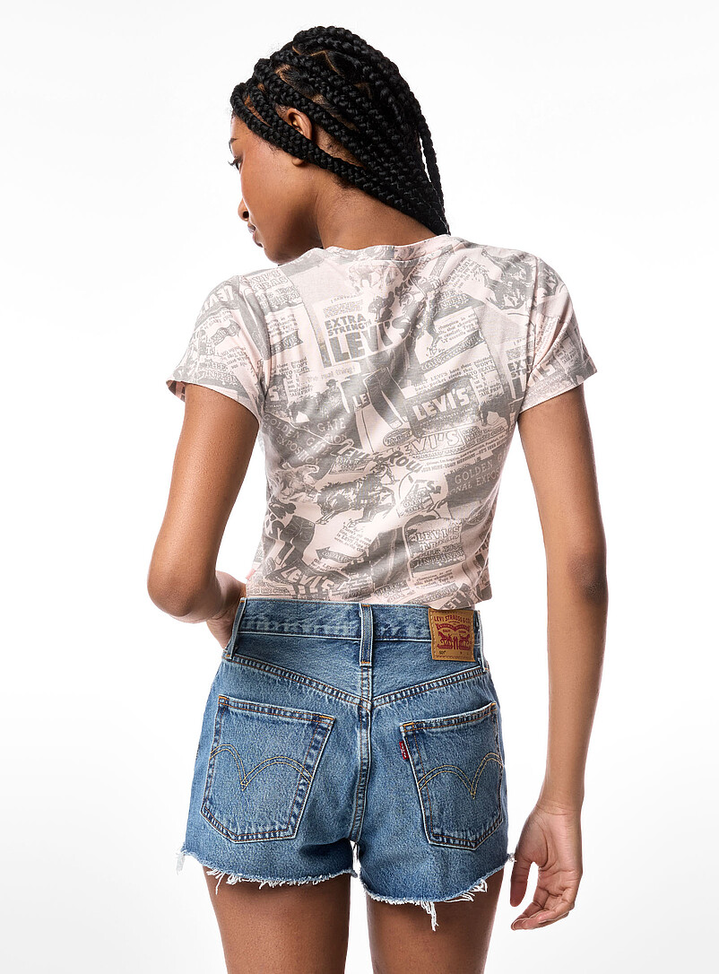 Levi's: Le short taille haute 501 Charbon pour femme