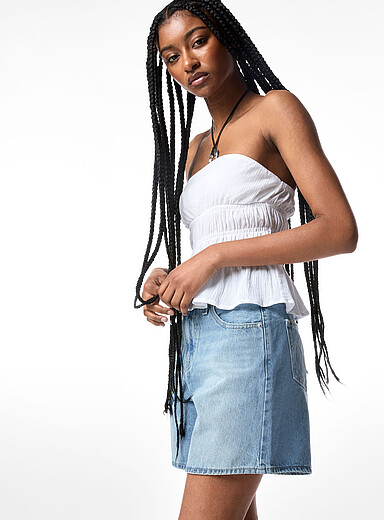 High-rise wide-leg short