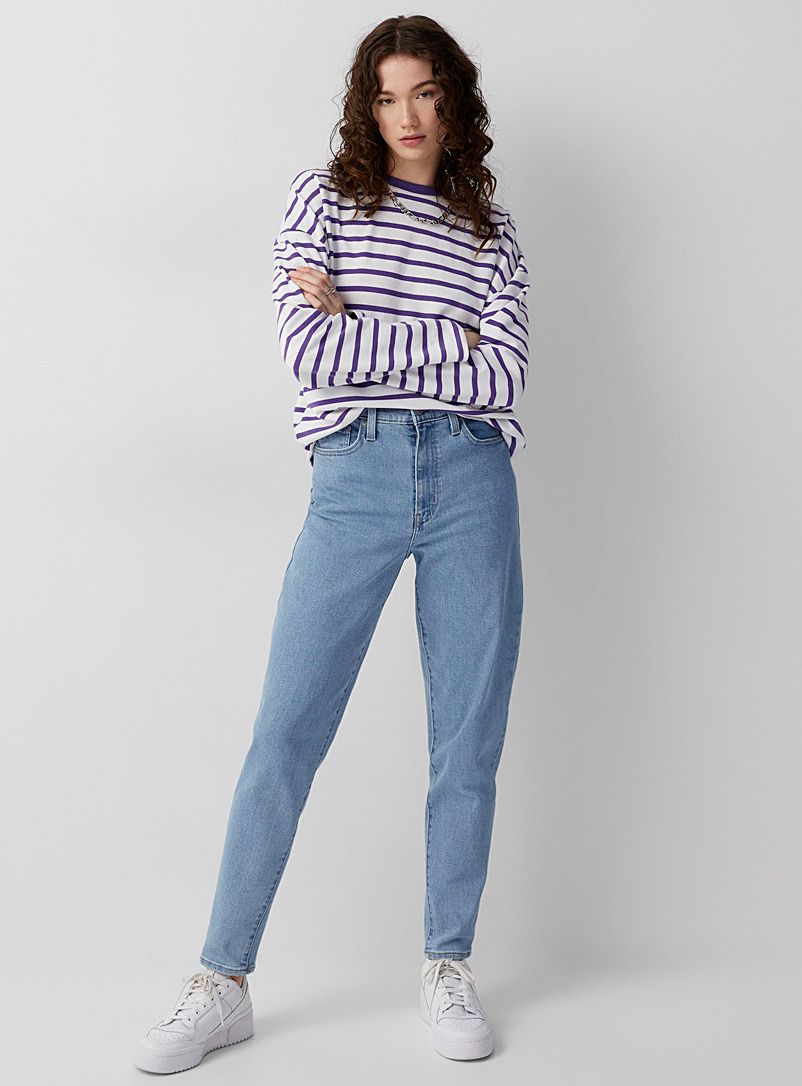 Levi's: Le mom jean taille haute Bleu moyen-ardoise pour femme
