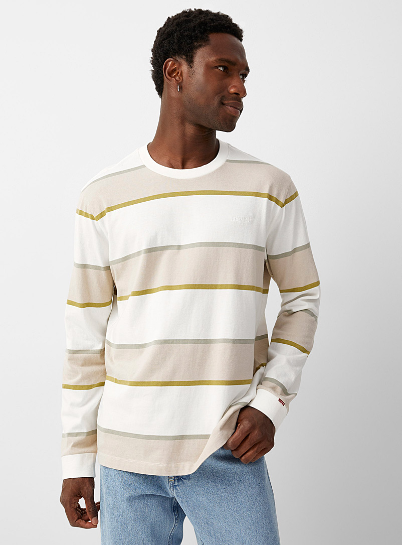 Levi's Sand Sage-accent club stripe T-shirt for men