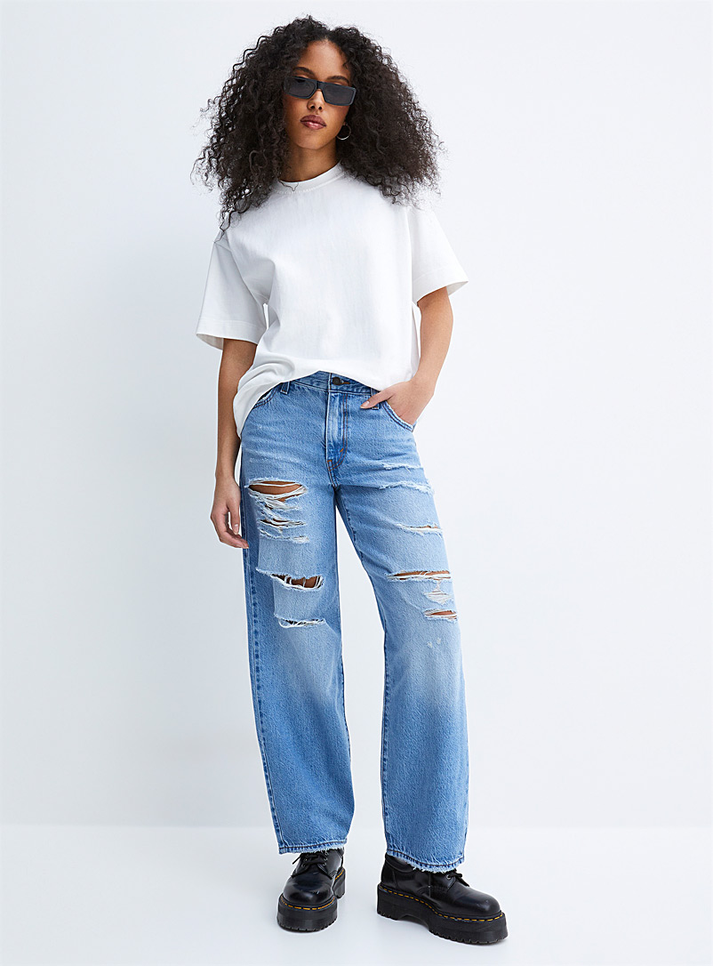 Levi's Baby Blue Baggy dad jean for women