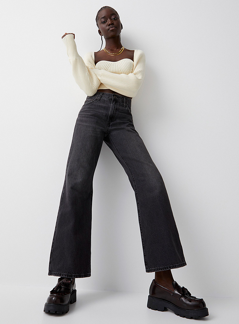 Levi's: Le jean semi-évasé taille régulière Noir pour femme