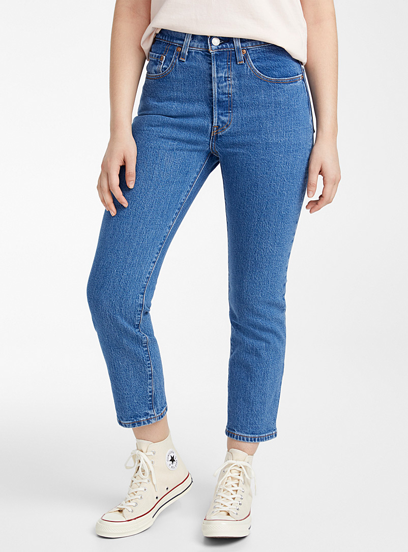 Ensemble Jean Pantacourt Bleu + T-shirt Taille 36/38 (12-14 Ans) - Occasion Très Bon état