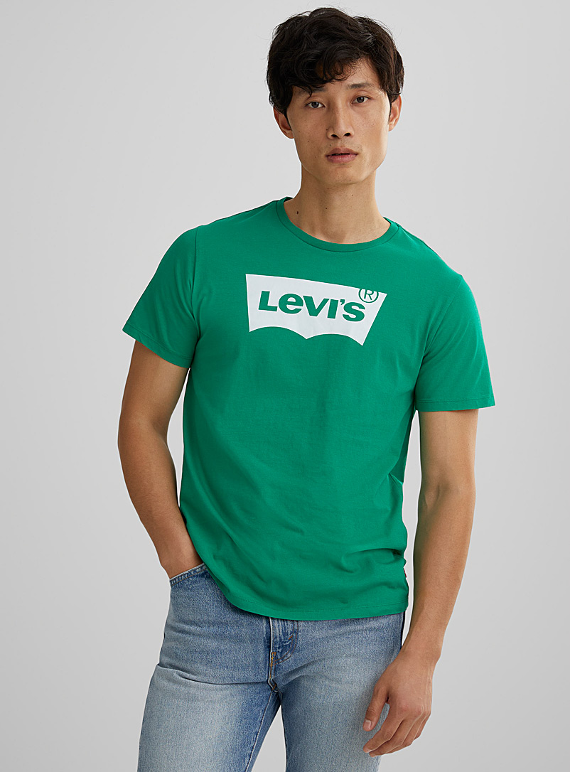 Levi's: Le t-shirt logo original Vert vif-irlandais-émerau pour homme