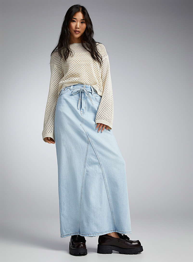 Cord belt light denim maxi skirt | Levi's | Women's Denim Skirts ...