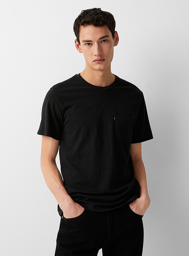 Levi's: Le t-shirt chiné irrégulier Noir pour homme