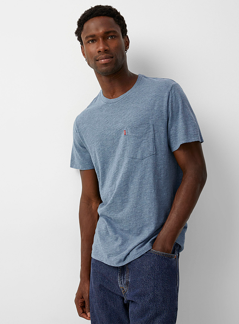 Levi's Marine Blue Irregular heathered T-shirt for men