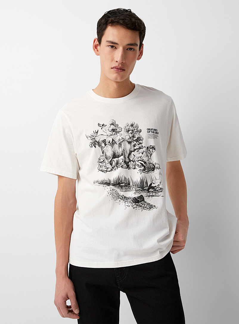 Levi's: Le t-shirt Creatures Of The Wild Blanc pour homme