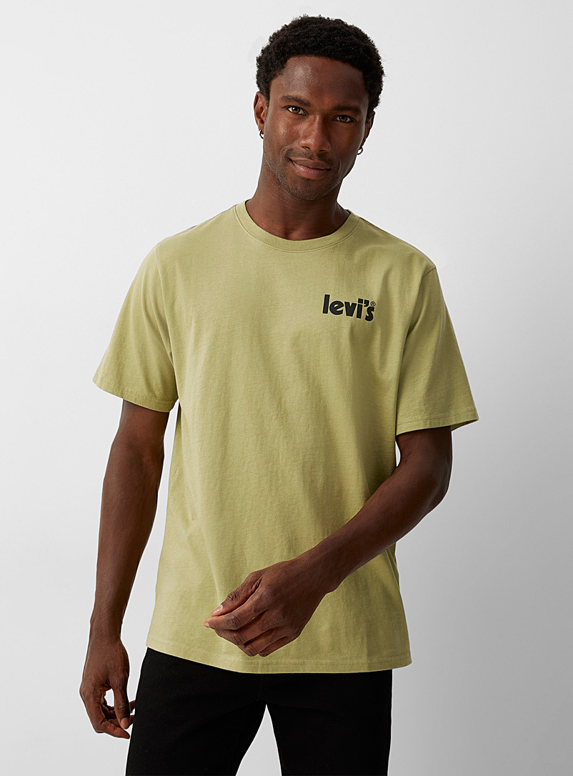 Levi's Green Handwritten T-shirt for men