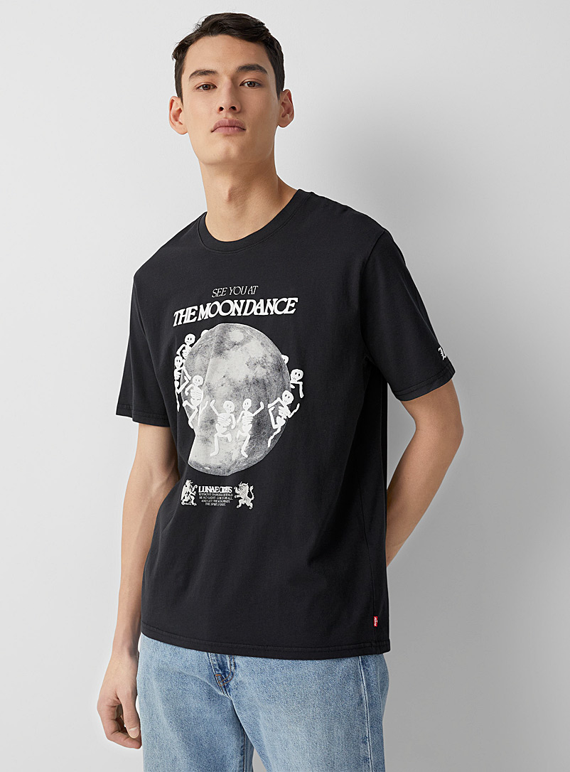 Levi's: Le t-shirt Moon Dance Noir pour homme