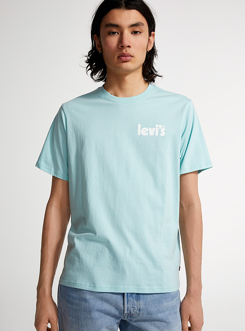 Levi's Baby Blue Logo mint T-shirt for men