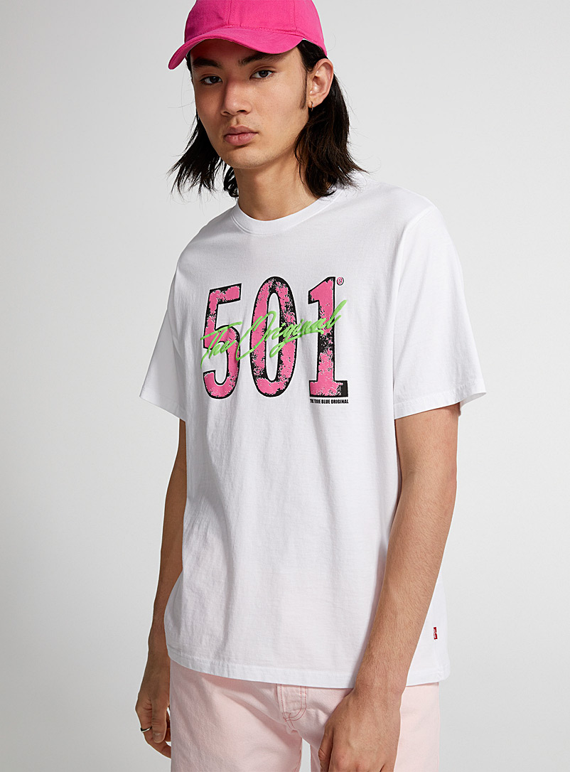 Levi's: Le t-shirt 501 Blanc pour homme
