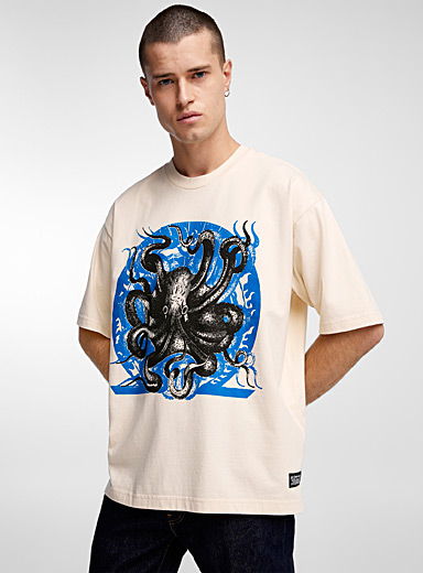 Levi's Cream Beige Kraken T-shirt for men