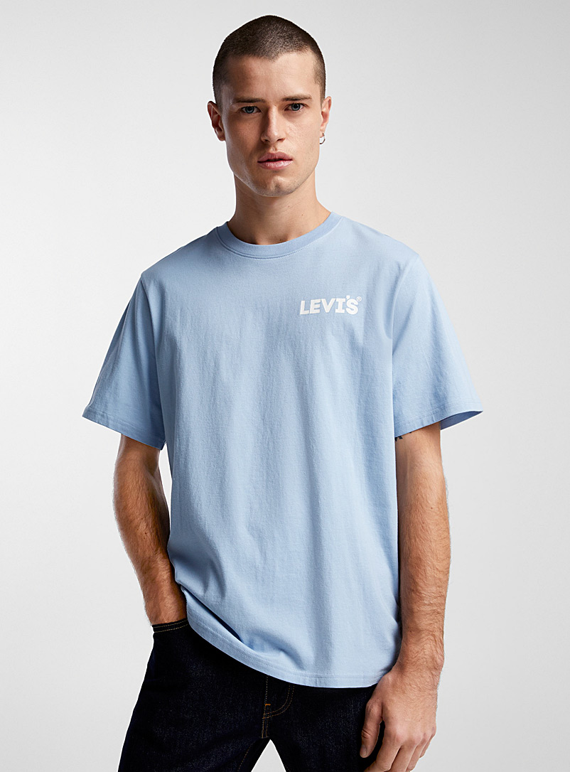Levi's: Le t-shirt logo répété Bleu pâle-bleu poudre pour homme