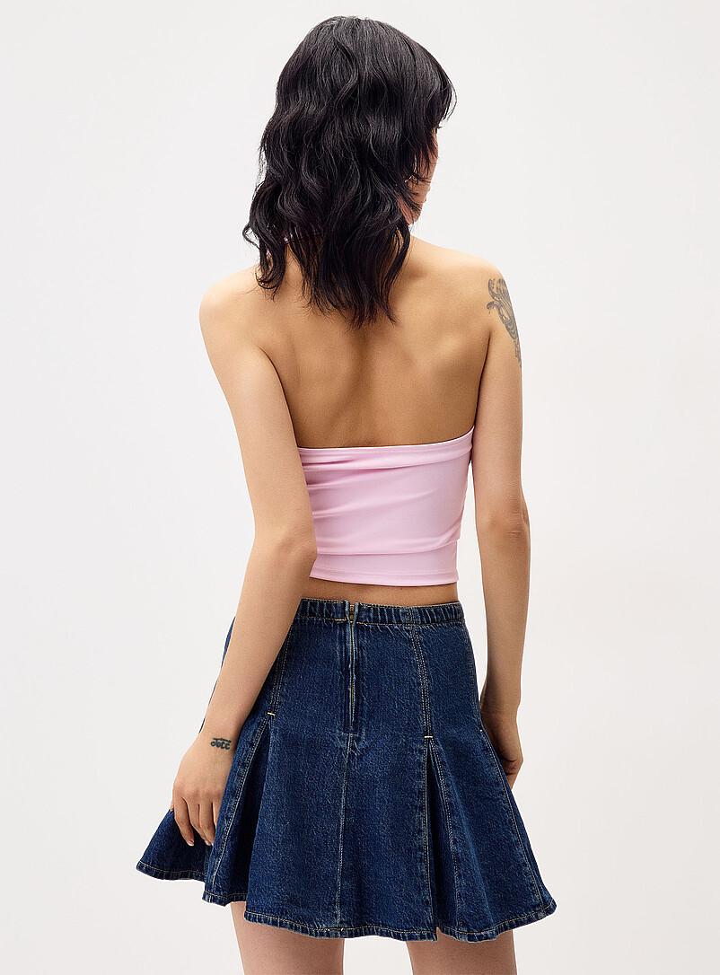 Levi's Medium Wash Godet denim miniskirt for women
