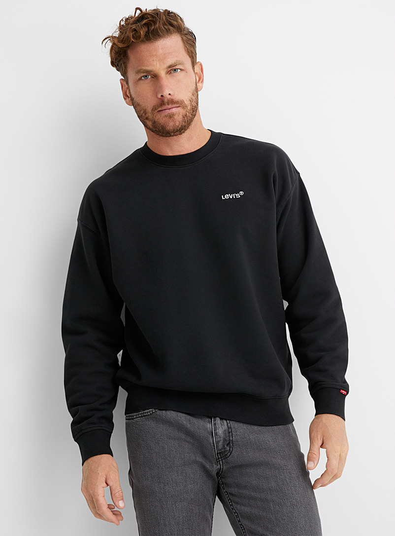 Embroidered-logo black sweatshirt 