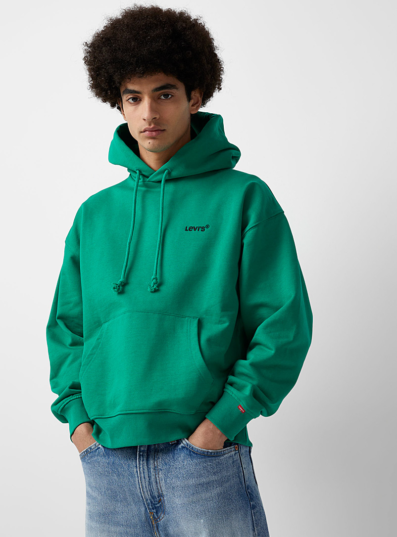 Levi's Mossy Green Minimalist logo hoodie for men