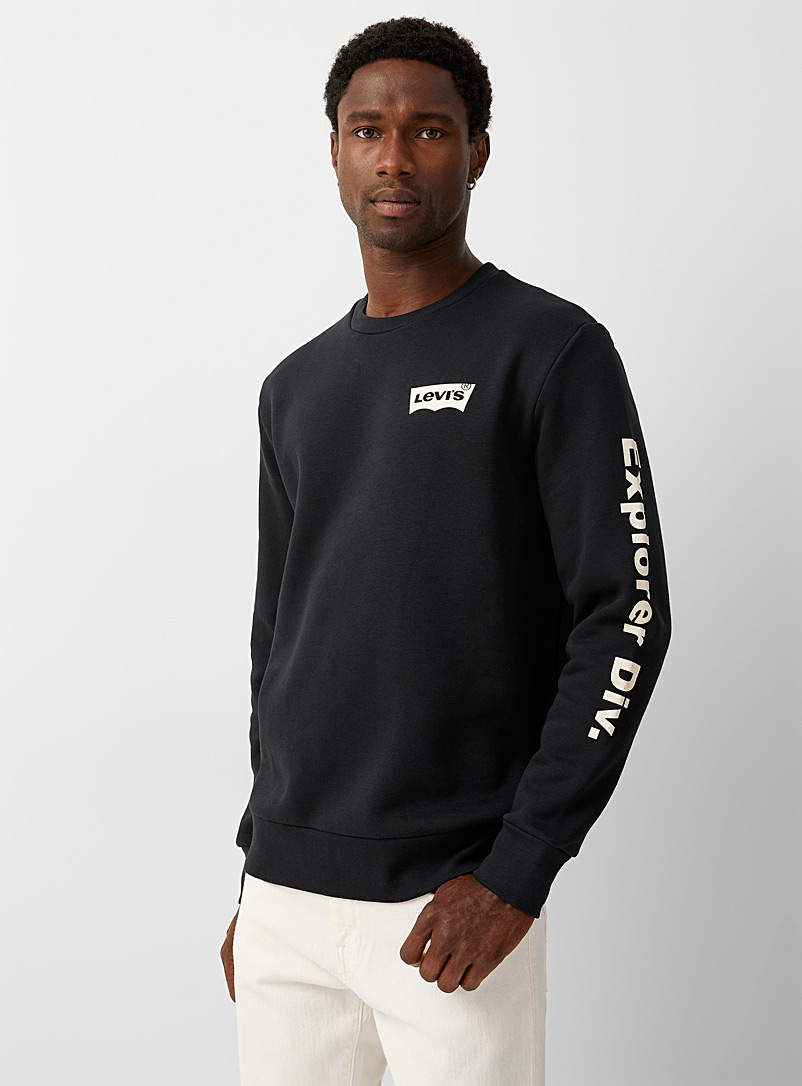 Levi's Black Explorer Division sweatshirt for men