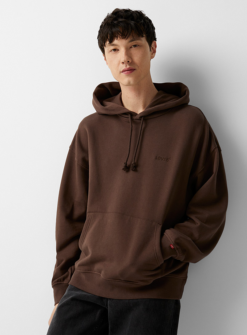 hoodie brun homme