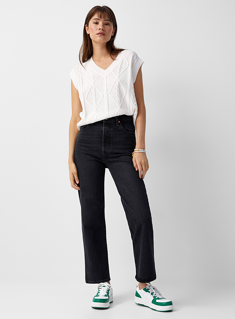 Levi's Oxford Ribcage ankle-length straight jean for women
