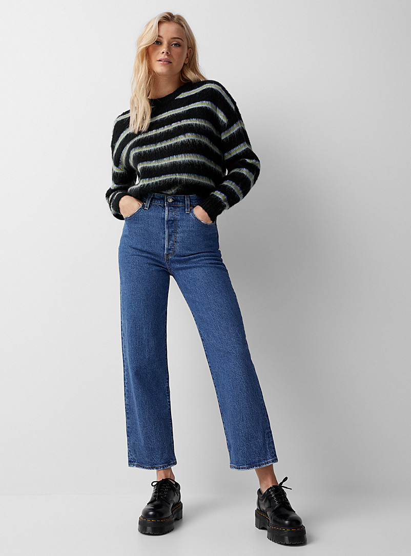 Levi's Sapphire Blue Ribcage ankle-length straight jean for women