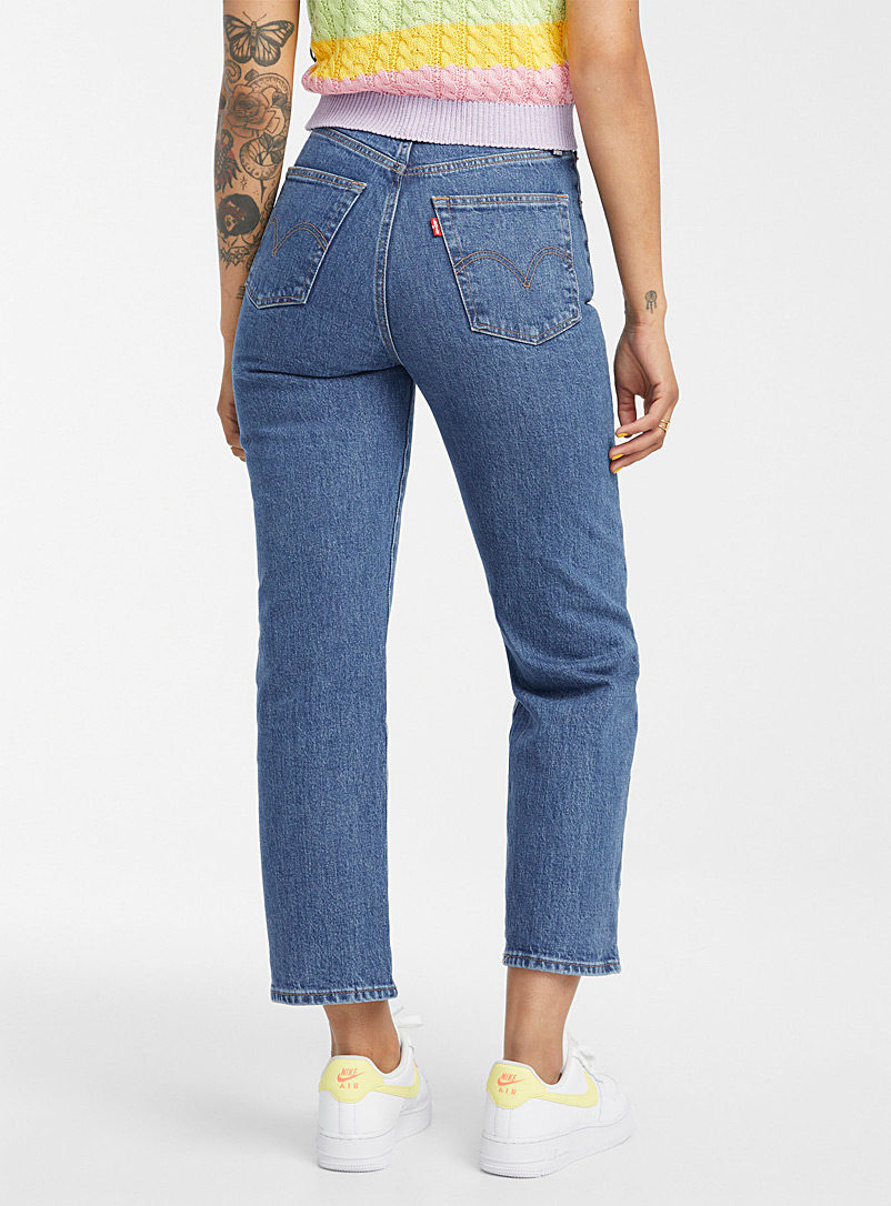 Levi's Sapphire Blue Ribcage ankle-length straight jean for women