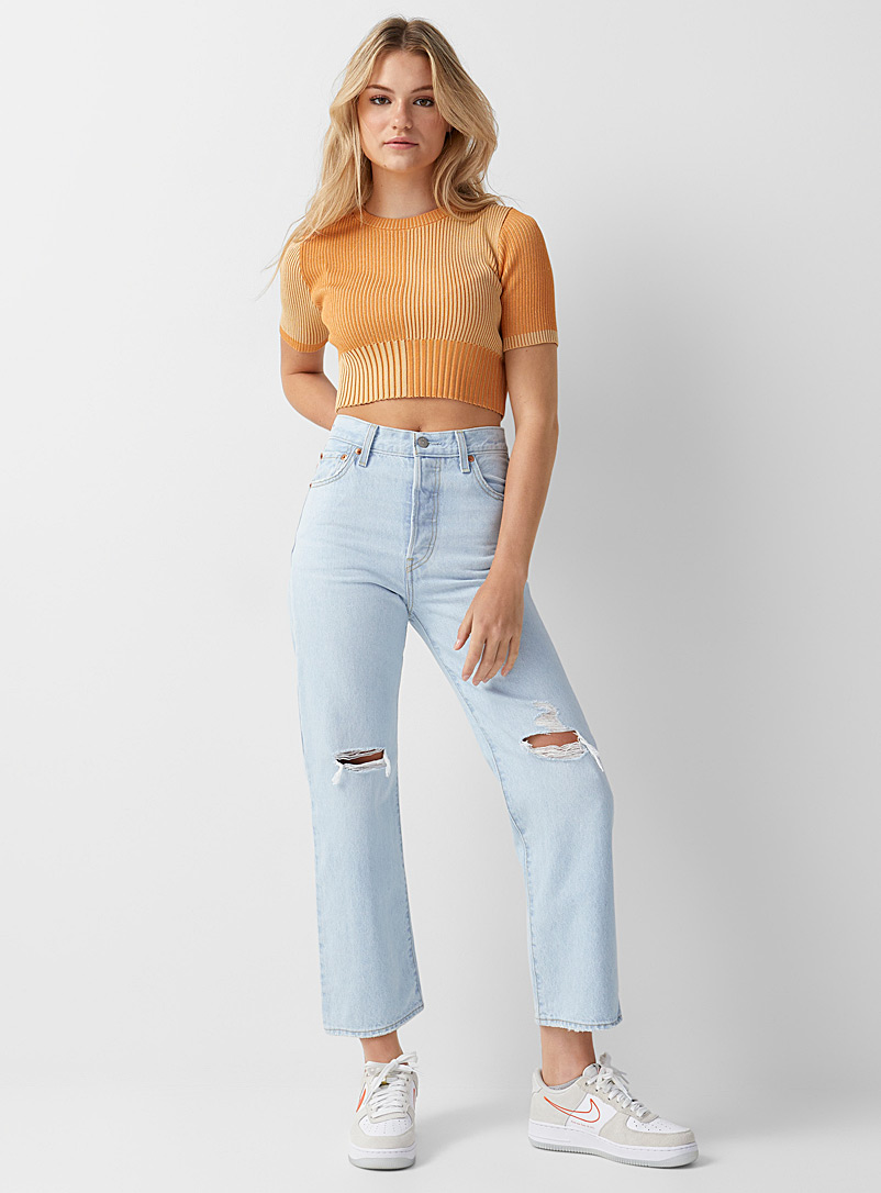 Distressed-knee ribcage straight-ankle jean | Levi's | High Rise | Simons